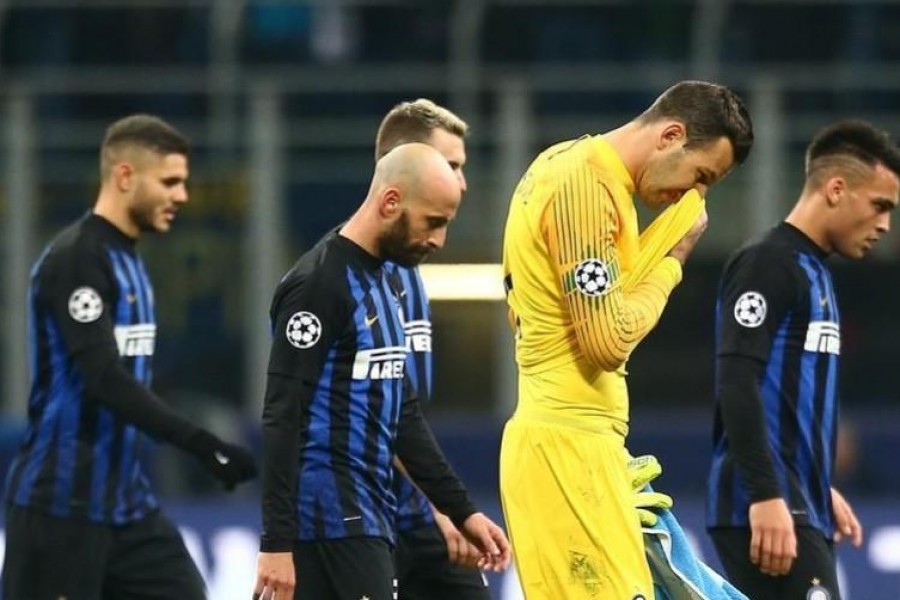 I giocatori dell'Inter dopo l'eliminazione, di LaPresse