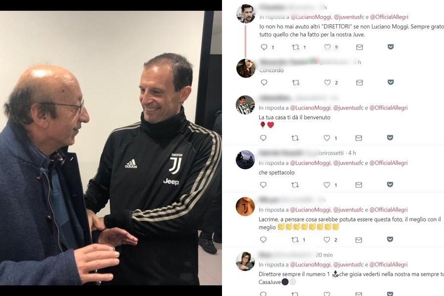 Luciano Moggi con Max Allegri