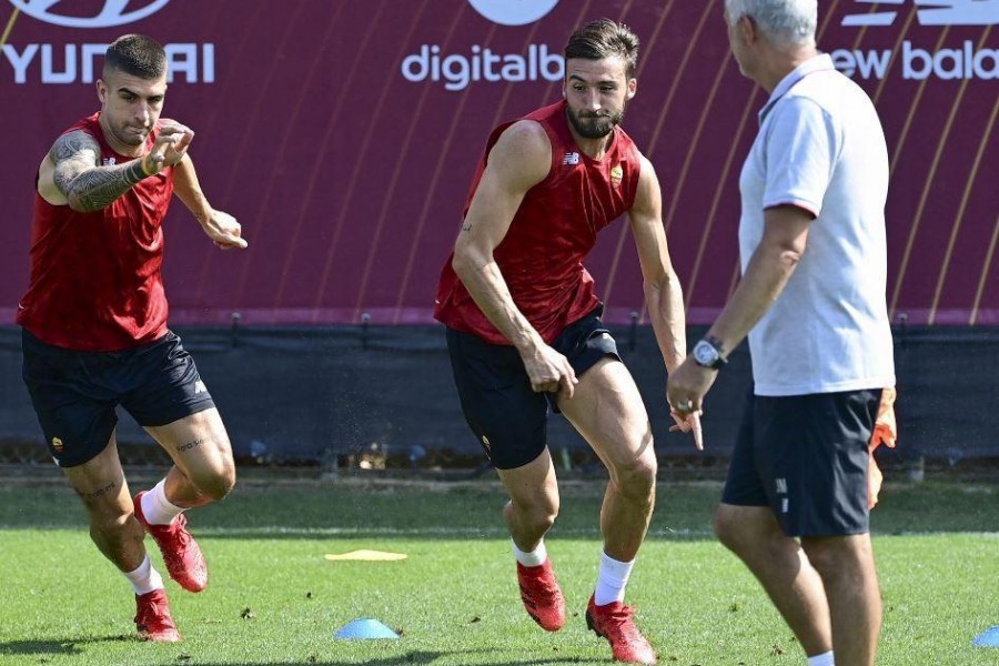 Mancini e Cristante in allenamento a Trigoria @Getty Images