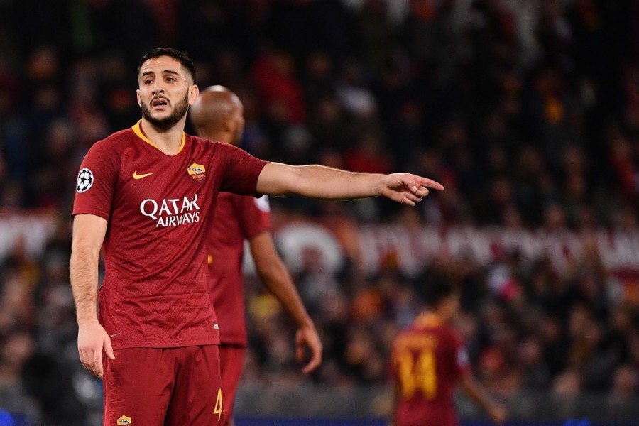 Manolas in maglia giallorossa, di LaPresse