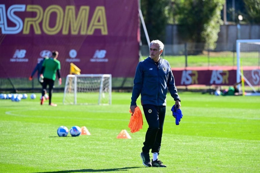 José Mourinho a Trigoria (As Roma via Getty Images)