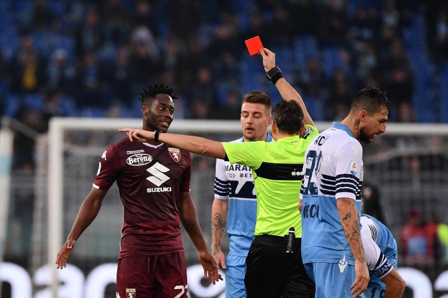 L'espulsione di Meité contro la Lazio, di LaPresse