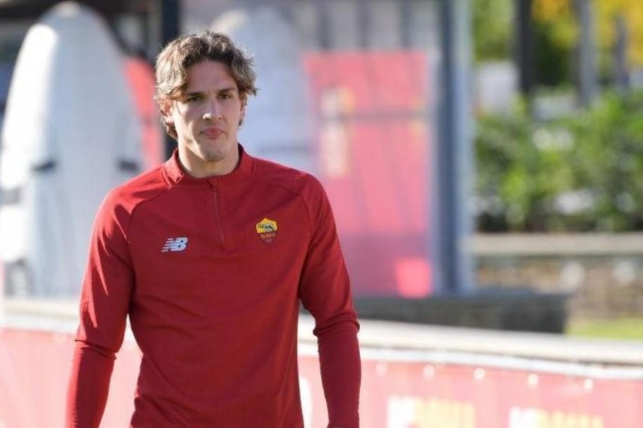 Zaniolo a Trigoria (As Roma via Getty Images)