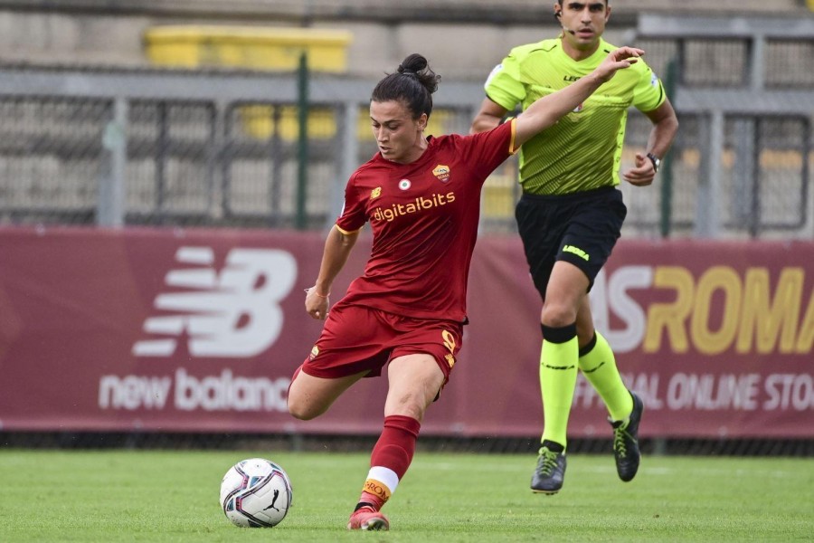 Valeria Pirone, numero 9 ed ex della gara @as roma via getty images