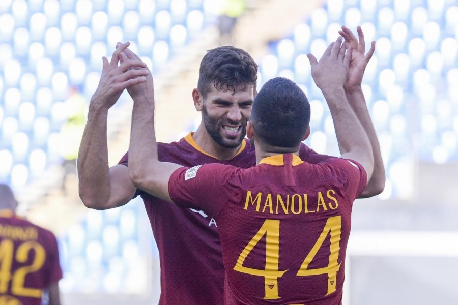 Fazio e Manolas, di LaPresse