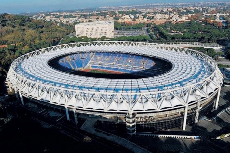 Una veduta aerea dello Stadio Olimpico