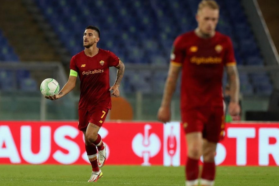 Pellegrini in campo in Conference League (As Roma via Getty Images)