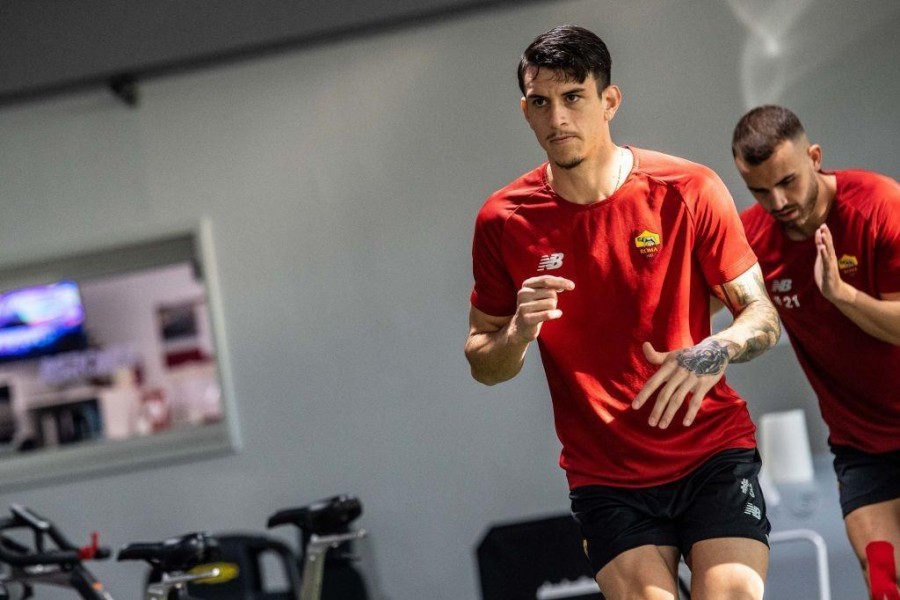 Ibañez  a lavoro a Trigoria (As Roma via Getty Images)