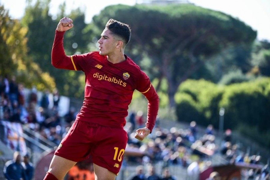 Volpato dopo un gol con la Primavera (As Roma via Getty Images)