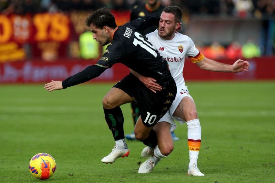 Veretout contrasta Aramu in Venezia-Roma (Getty Images)