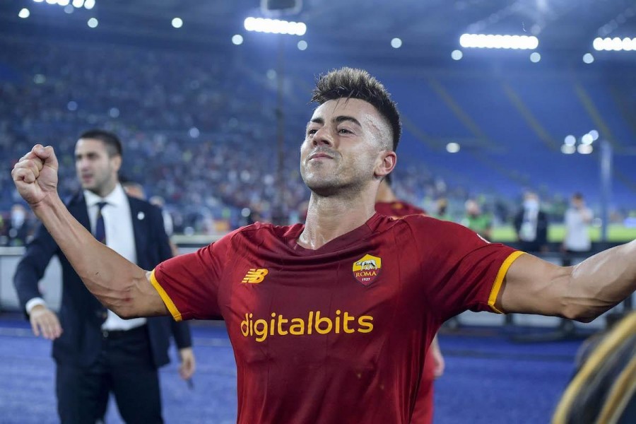 El Shaarawy mentre esulta (As Roma via Getty Images)