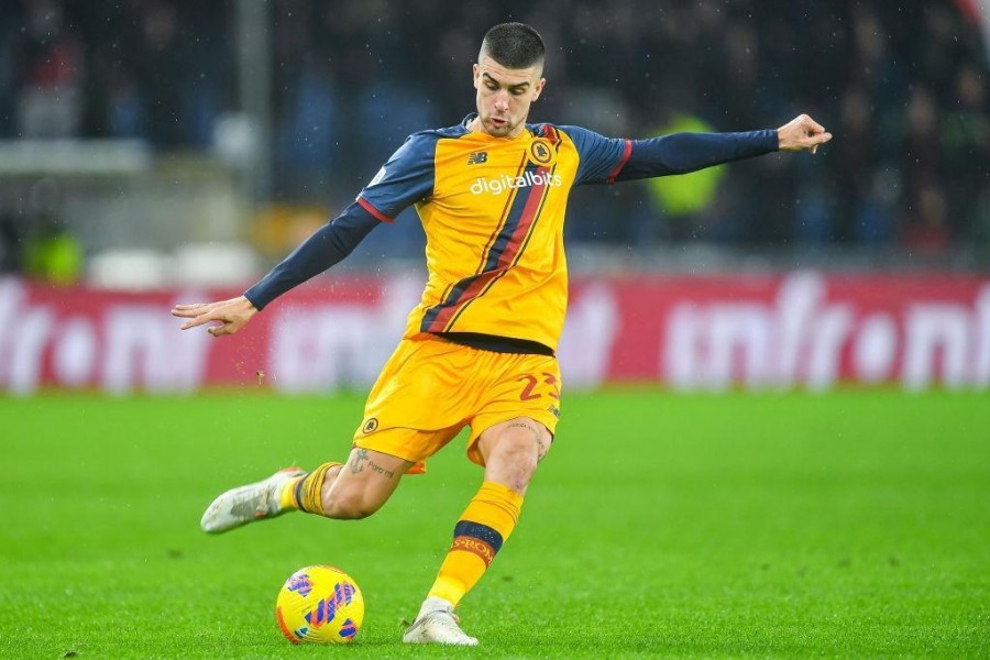 Gianluca Mancini contro il Genoa (Getty Images)