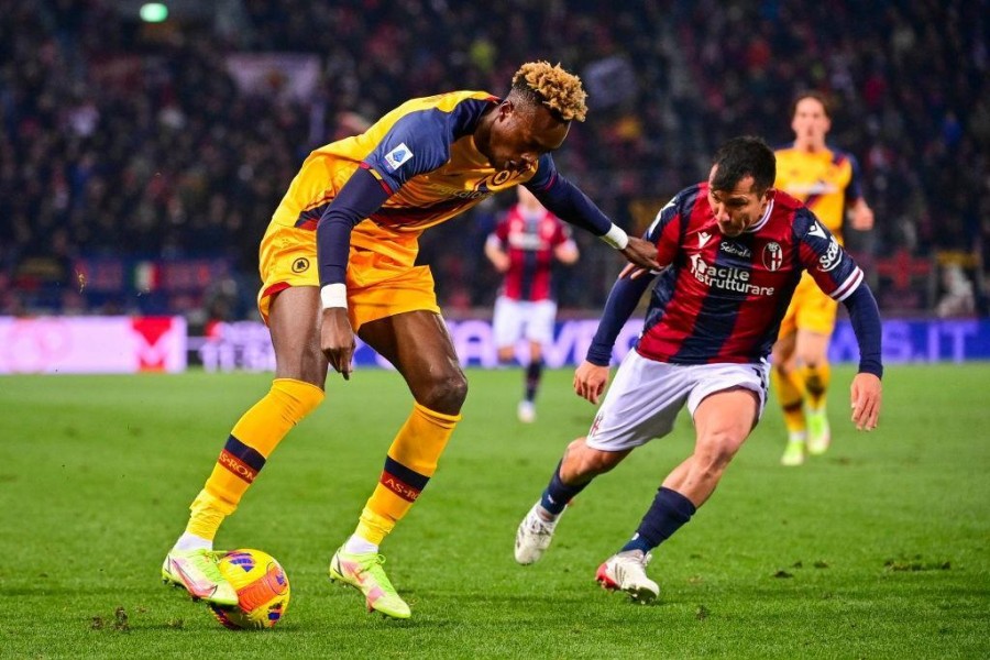 Abraham in campo al Dall'Ara (As Roma via Getty Images)