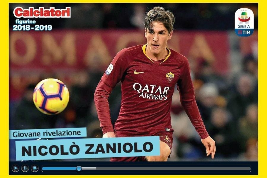 La figurina speciale di Zaniolo nell'album Panini