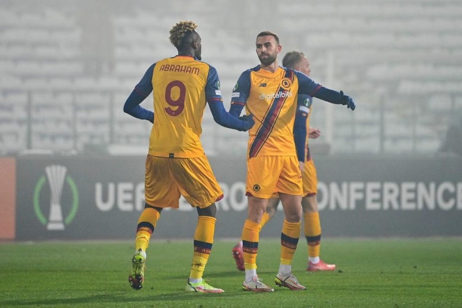 Abraham e Mayoral a Sofia (As Roma via Getty Images)