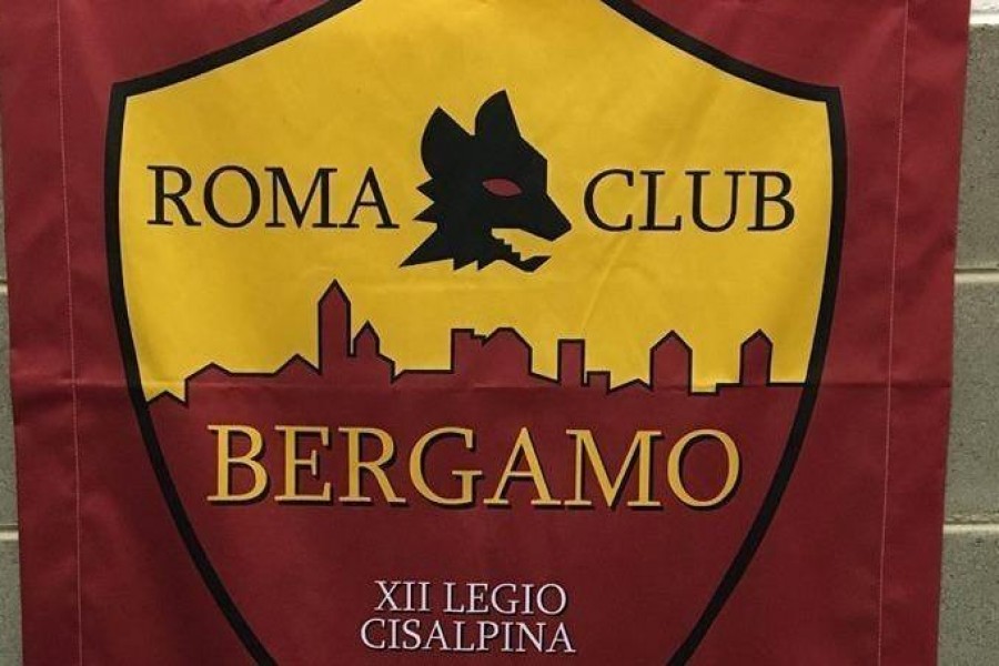 Il vessillo del Roma Club Bergamo