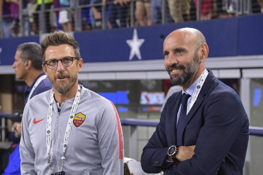 Di Francesco e Monchi durane la tournée americana, di LaPresse