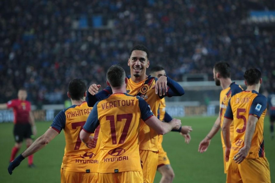 La squadra festeggia contro l'Atalanta (Photo by Emilio Andreoli/Getty Images)