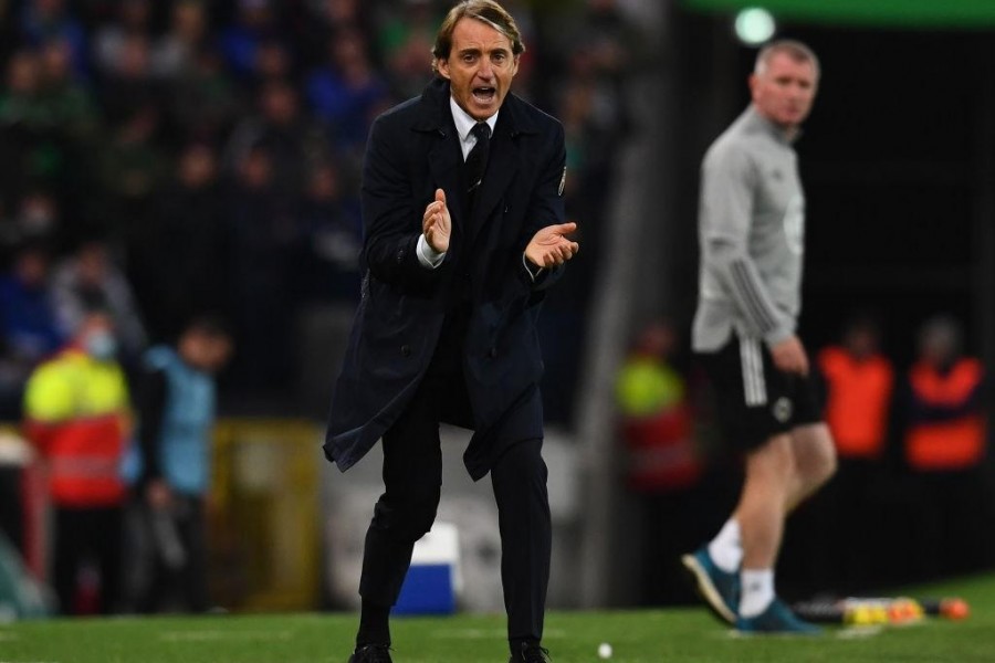 Roberto Mancini contro l'Irlanda del Nord (Getty Images)