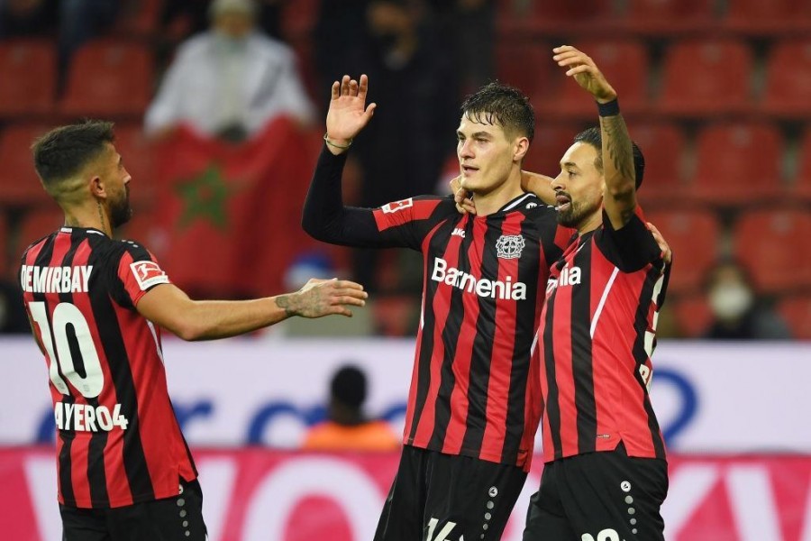 Patrick Schick con la maglia del Bayer Leverkusen