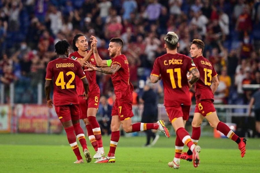 Pellegrini festeggia dopo il gol al Cska Sofia /AS Roma via Getty Images