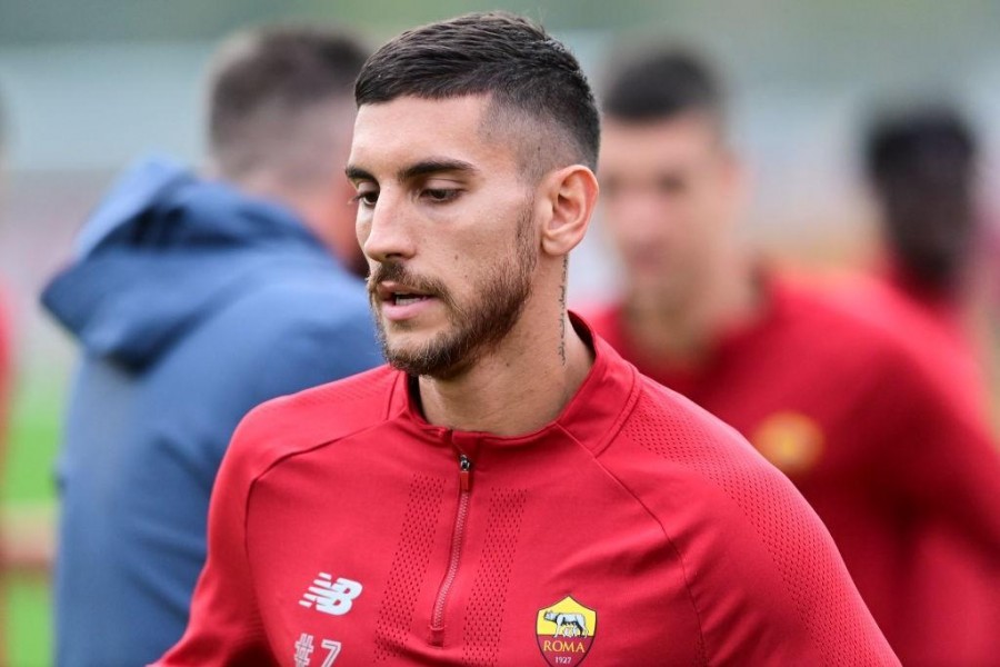 Lorenzo Pellegrini si allena a Trigoria (Getty Images)