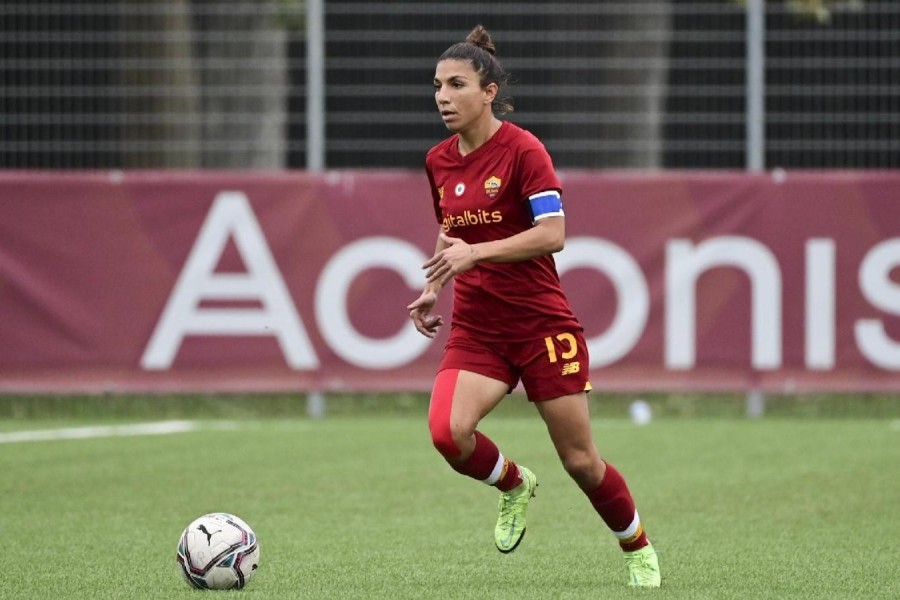 Capitan Bartoli durante un match della Roma Femminile