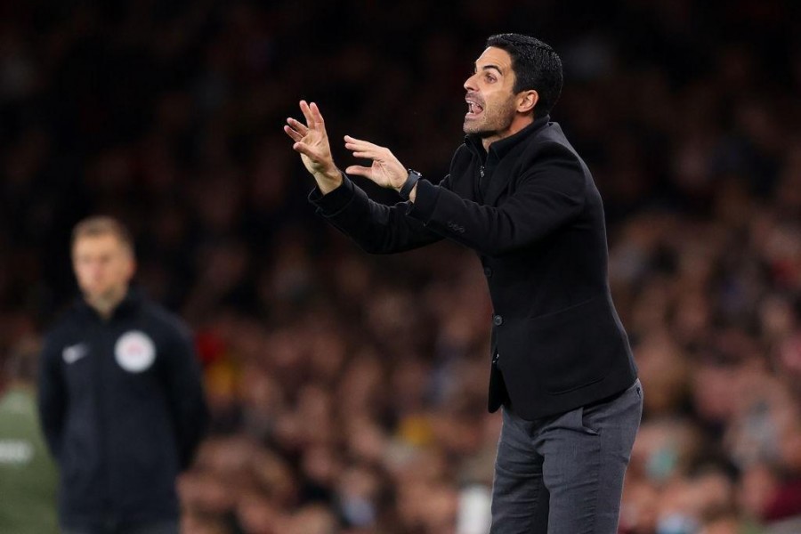 Mikel Arteta contro l'Aston Villa (Getty Images)