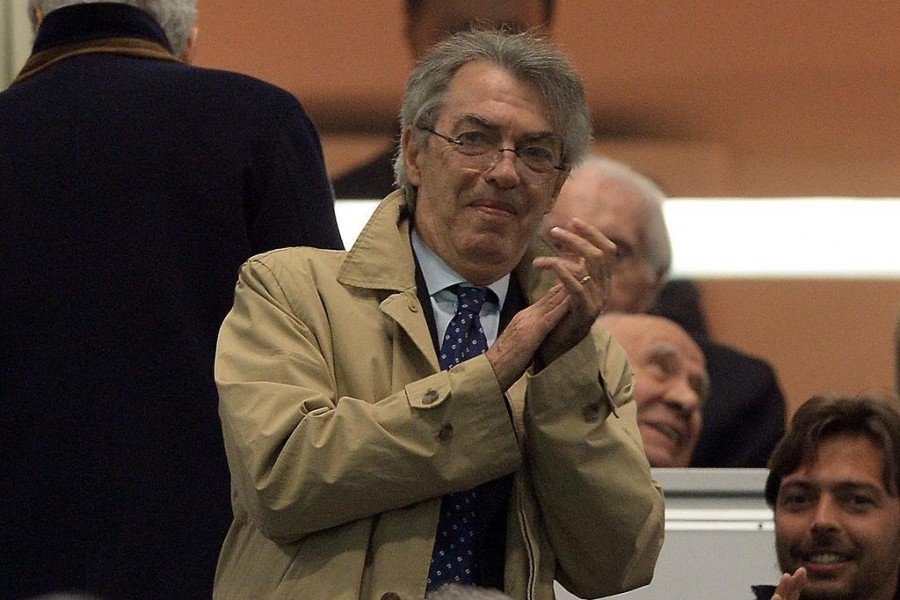 Massimo Moratti durante una partita
