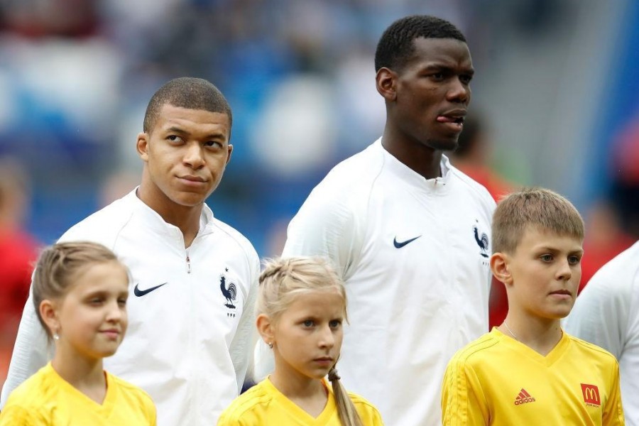 Mbappé e Pogba durante i Mondiali del 2018 (Getty Images)