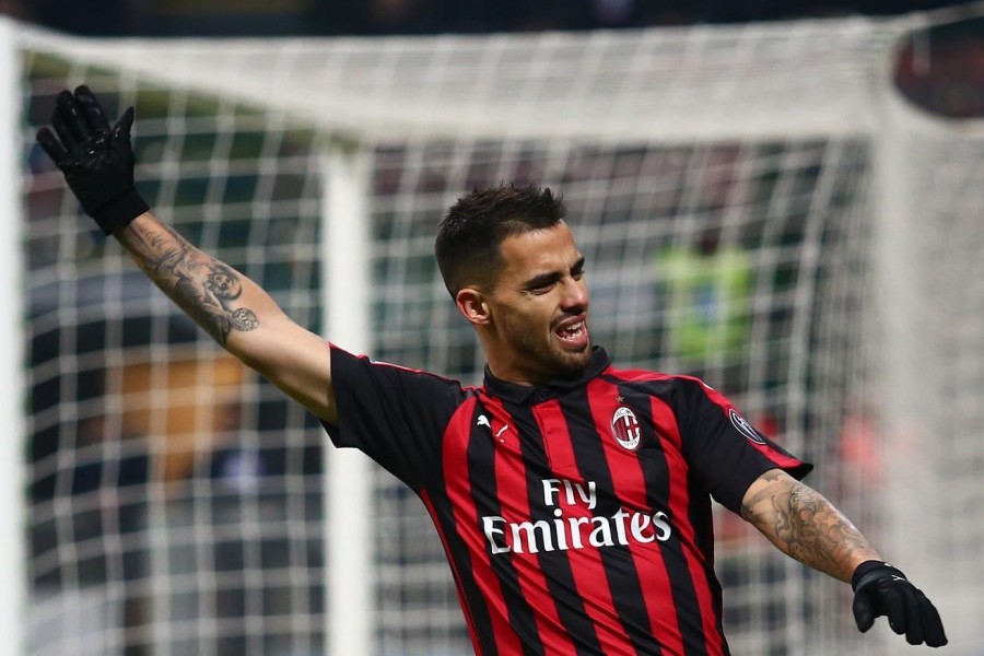 Suso con la maglia del Milan, di LaPresse