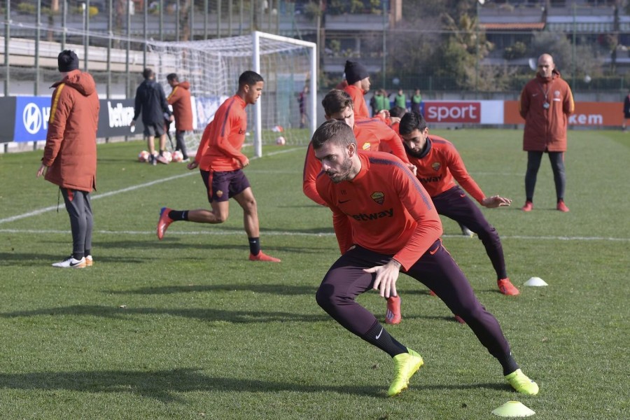 Allenamento a Trigoria, di LaPresse