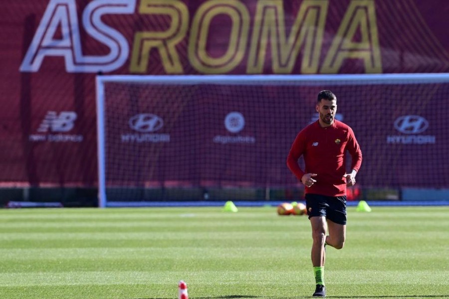 Spinazzola lavora a Trigoria (As Roma via Getty Images)