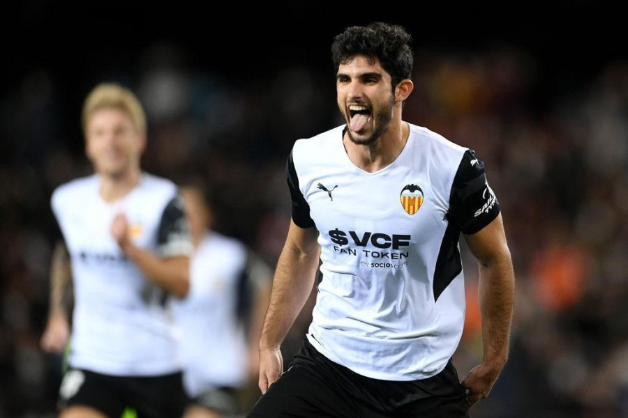 Guedes esulta dopo il gol segnato all'Elche (Getty Images)