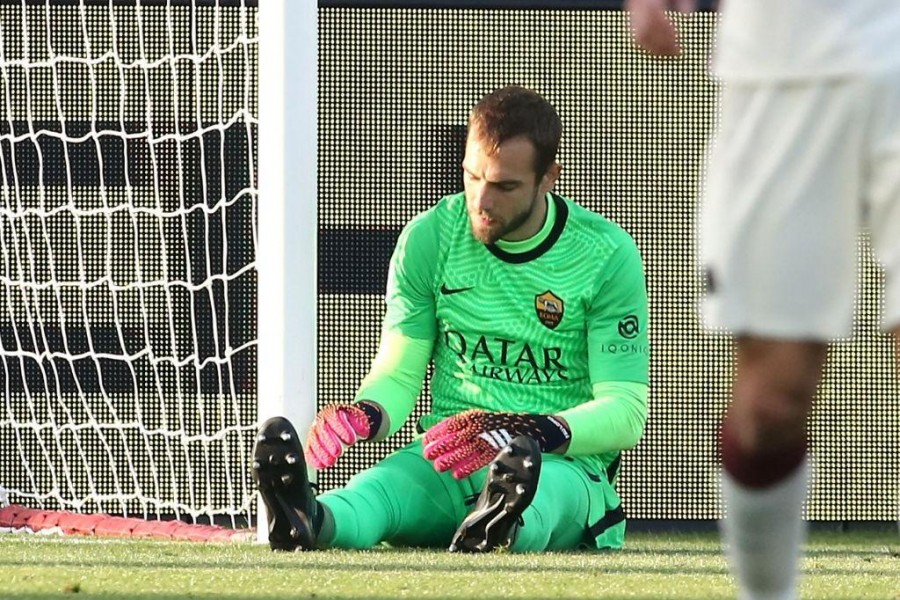 Pau Lopez con la maglia della Roma (Getty Images)