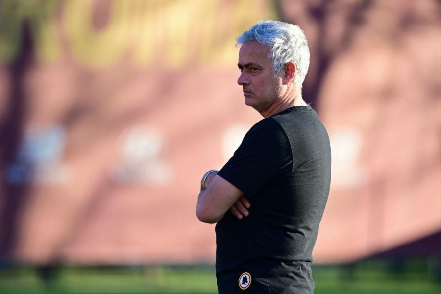 Jose Mourinho a Trigoria (As Roma via Getty Images)
