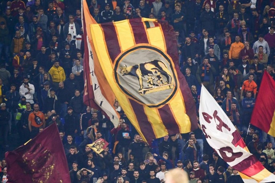 La Curva Sud contro il Milan (AS Roma via Getty Images)