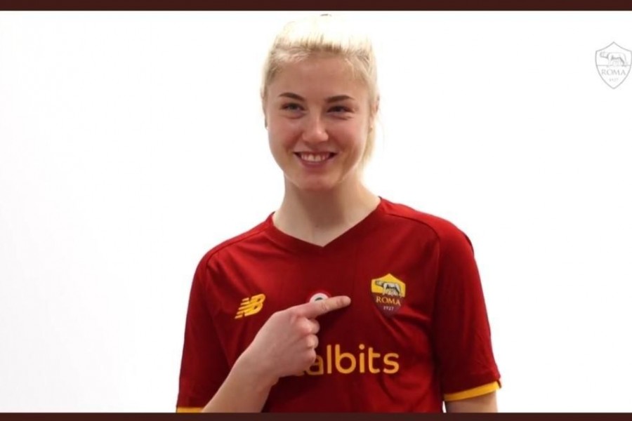 Sophie Roman Haug (Fermo immagine del video pubblicato dal profilo Twitter @AsRomaFemminile)