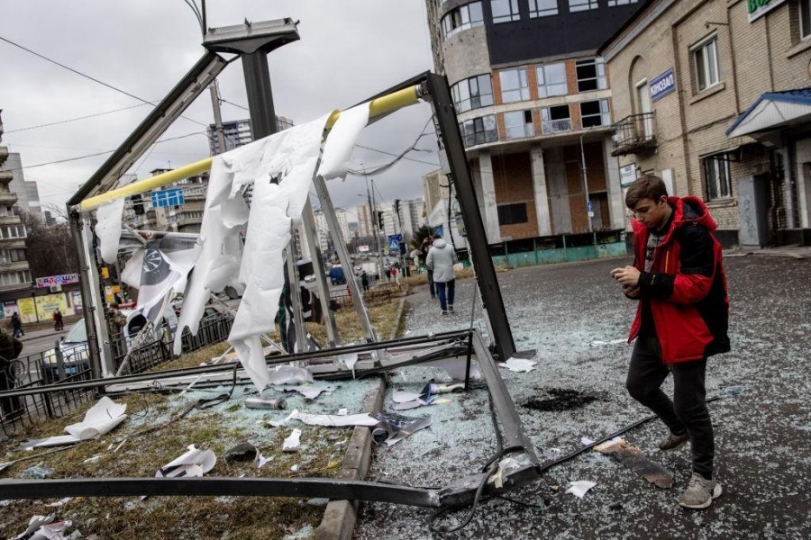 Le prime immagini del conflitto in Ucraina (Getty Images)