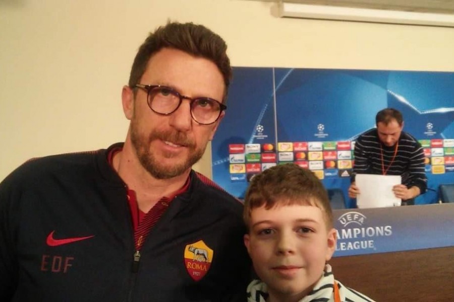 Michael Surzhin ed Eusebio Di Francesco nella conferenza stampa pre-gara del 21/02/2018