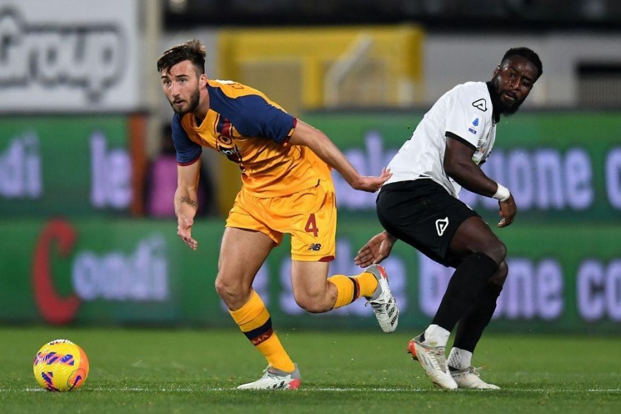 Bryan Cristante in azione in Spezia-Roma (Getty Images)