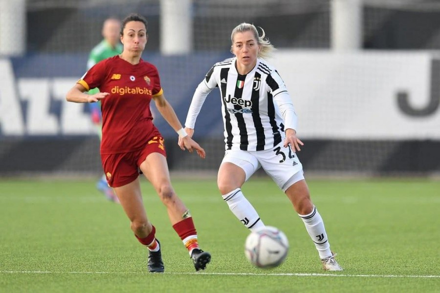 Paloma Lazaro in azione contro la Juventus (AS Roma via Getty Images)