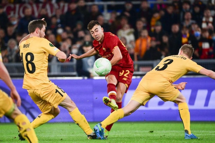 Il gol di El Shaarawy nella sfida dell’Olimpico contro il Bodo nella fase a gironi di Conference (As Roma via Getty Images)