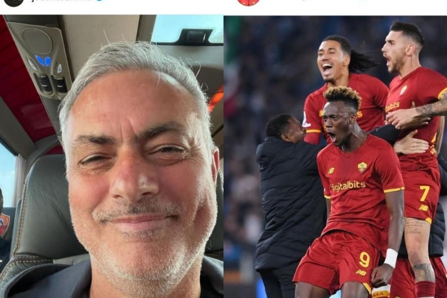 Le foto postate da Mourinho e Abraham