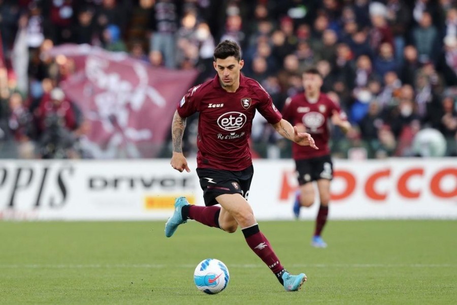 Diego Perotti in campo con la Salernitana (Getty Images)