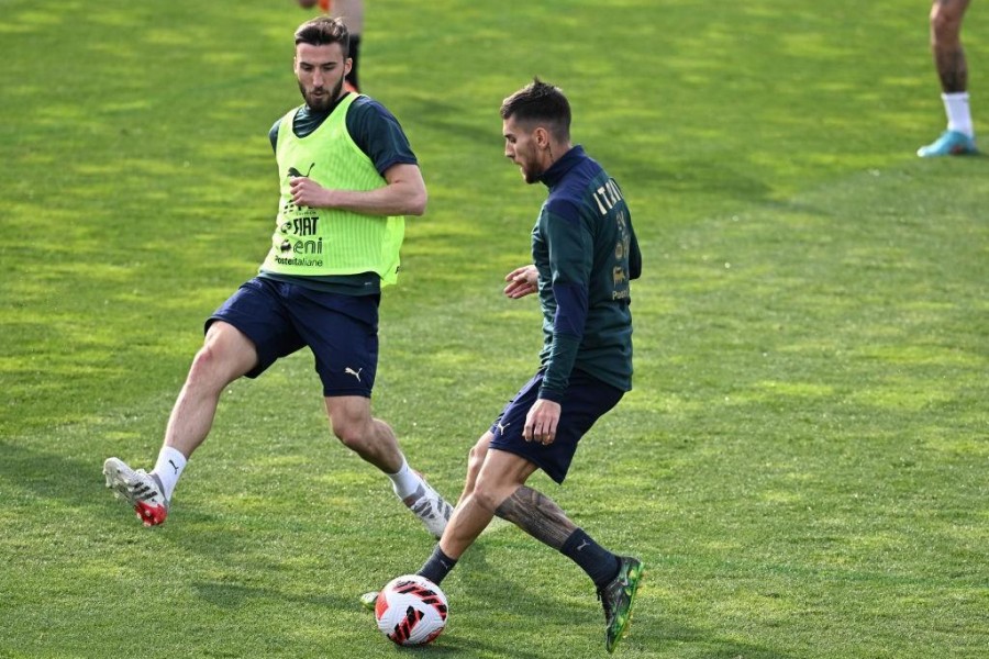 Cristante e Pellegrini nell'allenamento dell'Italia (Getty Images)