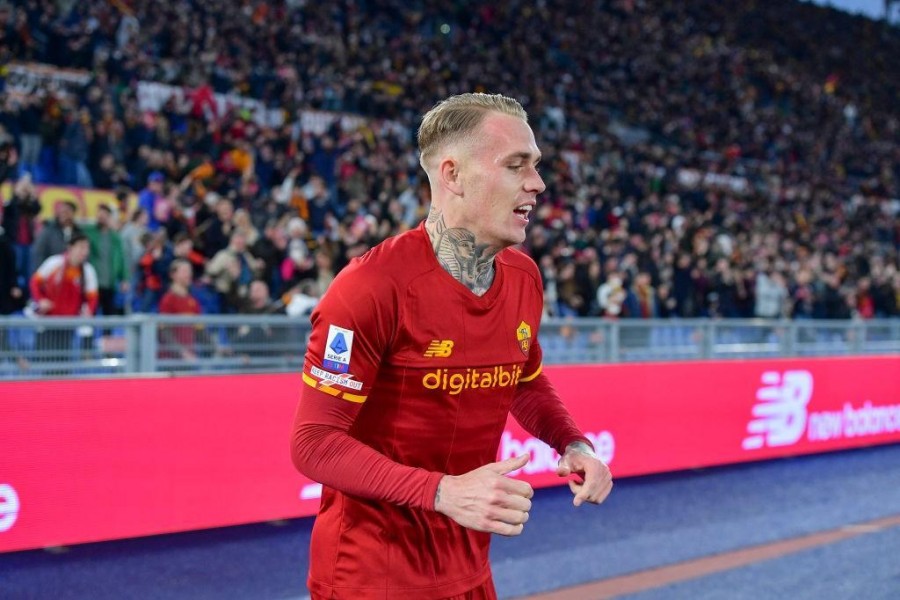 Rick Karsdorp nella partita contro la Lazio (AS Roma via Getty Images)