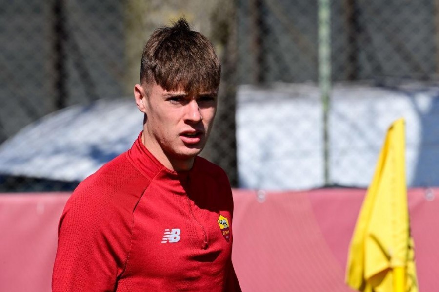 Zalewski in allenamento (As Roma via Getty Images)