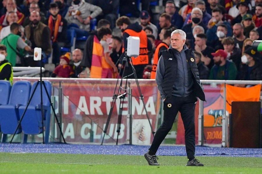 Mourinho all'Olimpico (As Roma via Getty Images)