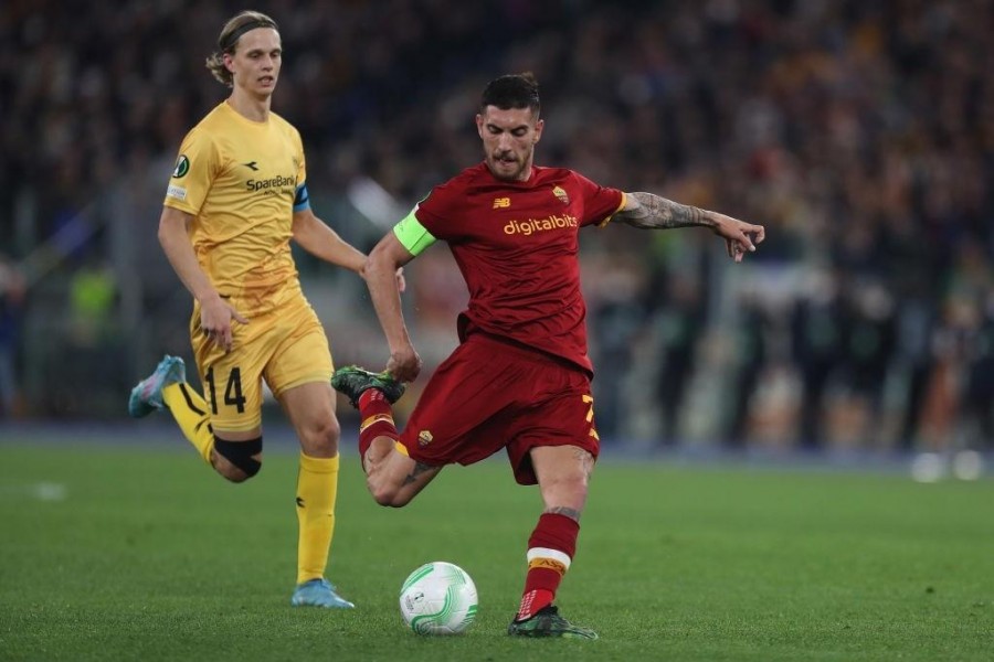 Lorenzo Pellegrini durante il match contro il Bodo/Glimt (As Roma via Getty Images)